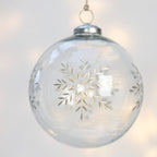 Etched Snowflake Decoration Clear