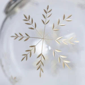 Etched Snowflake Decoration Clear