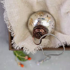 Mini Round baubles with gold etched stars (Bag of 6)