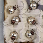 Mini Round baubles with gold etched stars (Bag of 6)