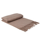 Taupe Faux Mohair Throw