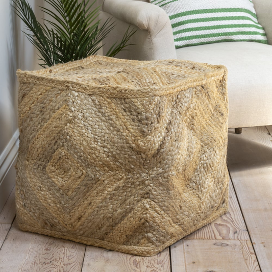 Jute Pouffe Natural