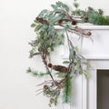White Berry Garland with Frosted Leaves