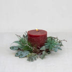 Foliage and Fircone Candle Ring