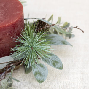 Foliage and Fircone Candle Ring