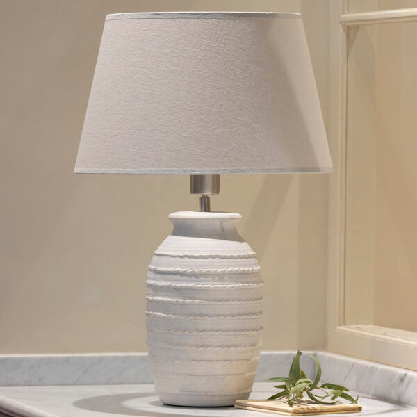 Millie Ceramic Lamp with Cream Shade
