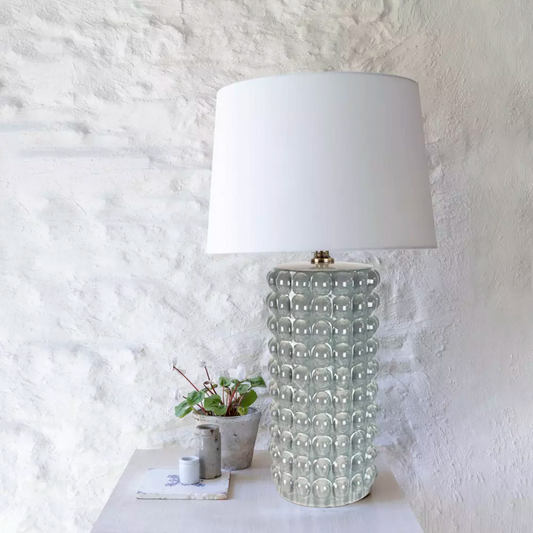 Tall Bobble Lamp With White Shade