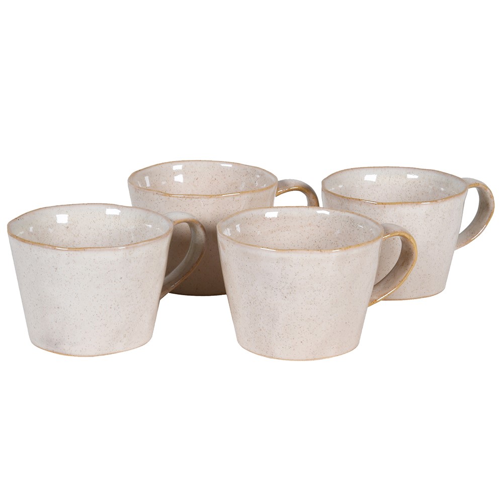 Set of 4 Beige Mugs