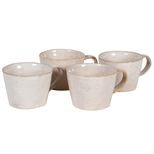 Set of 4 Beige Mugs