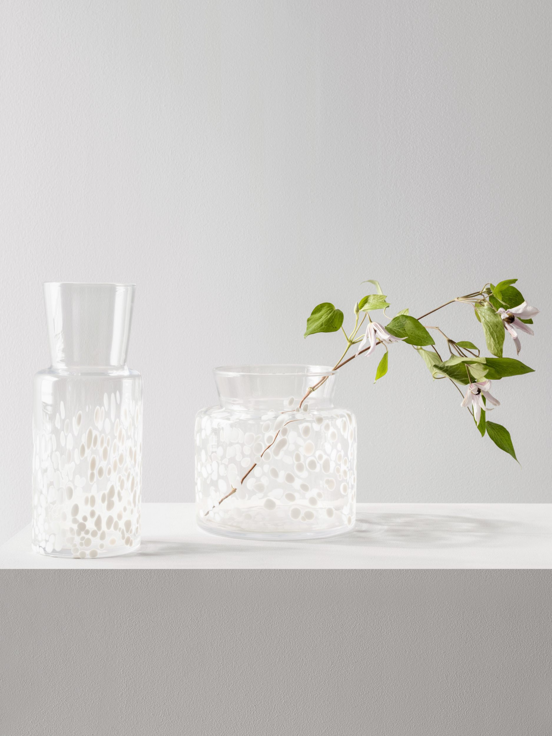White Kosta Boda Meadow Vase