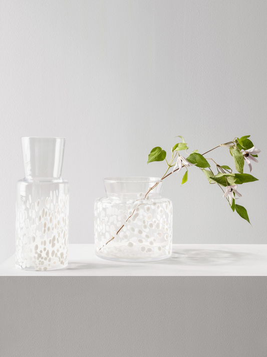 White Kosta Boda Meadow Vase