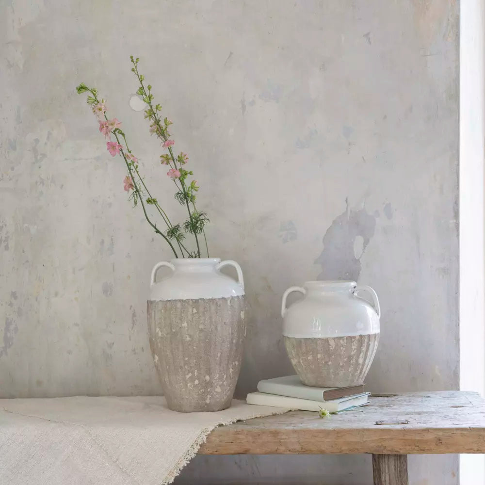 White Vase with Handles (Large)