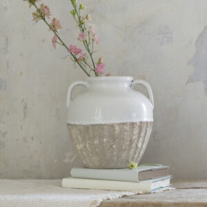 White Vase with Handles (Small)