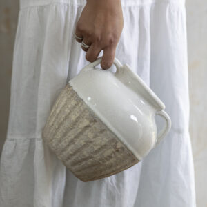 White Vase with Handles (Small)