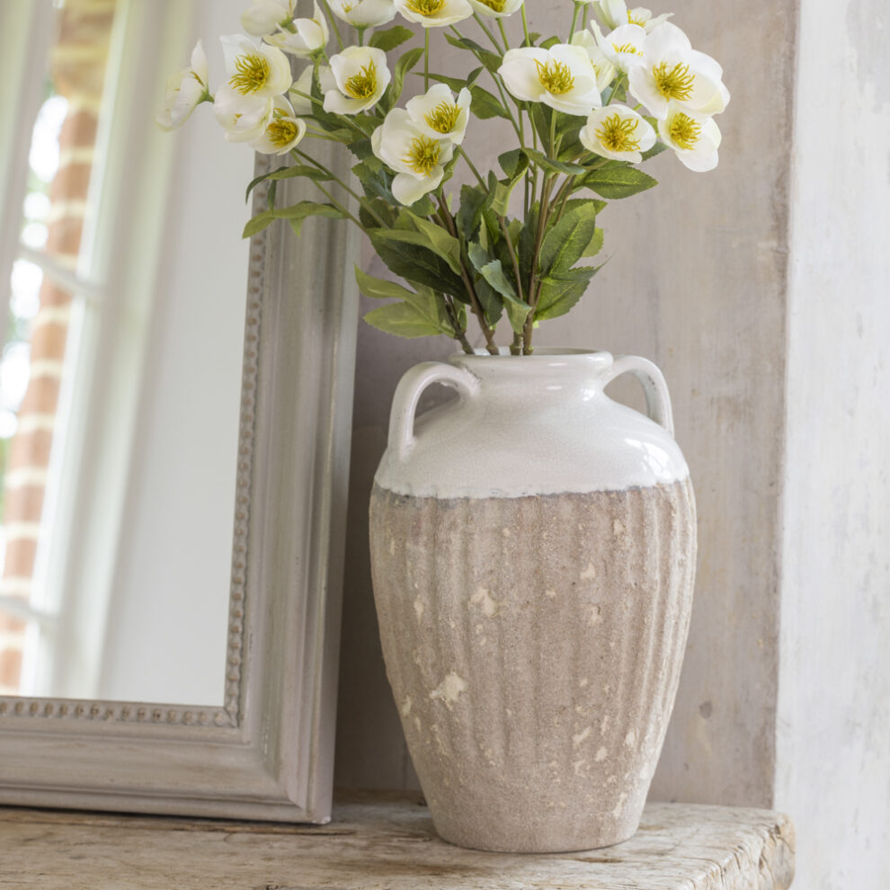 White Vase with Handles (Large)