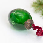 Etched Oval Decoration Green