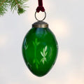 Etched Oval Decoration Green