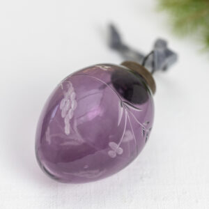 Etched Oval Decoration Purple