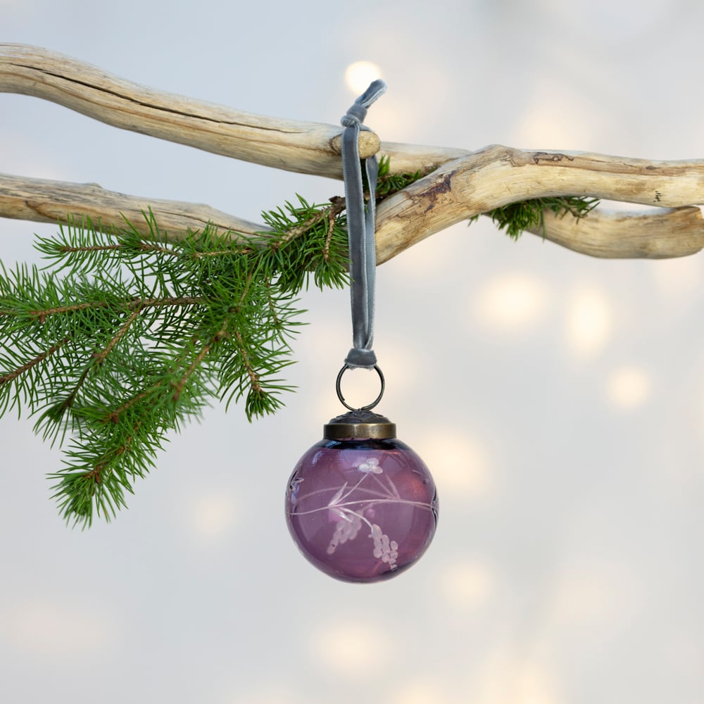 Etched Round Decoration Purple