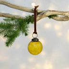 Etched Round Decoration Yellow