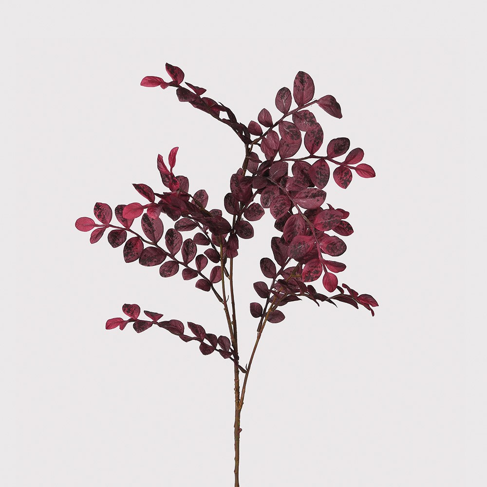 Plum Mini Leaves Spray