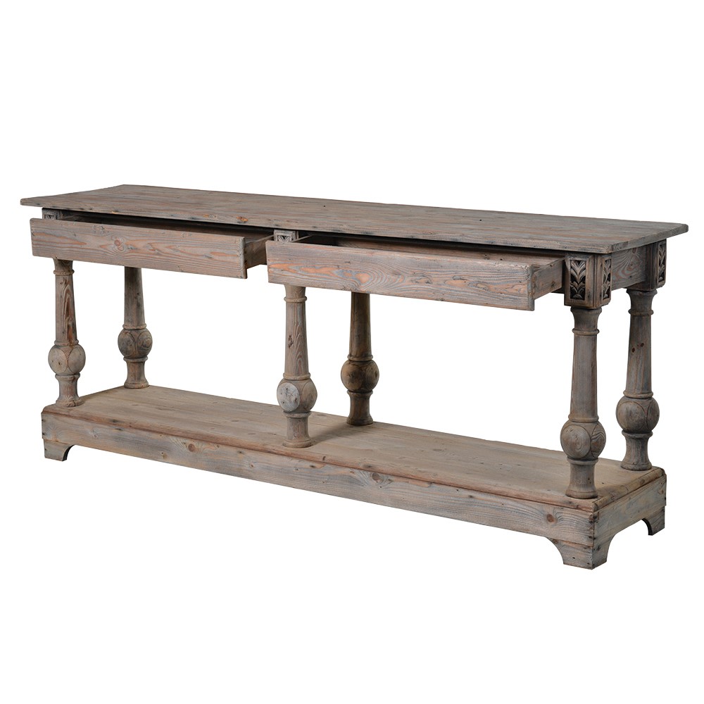 Colonial Reclaimed 2 Drawer Console Table