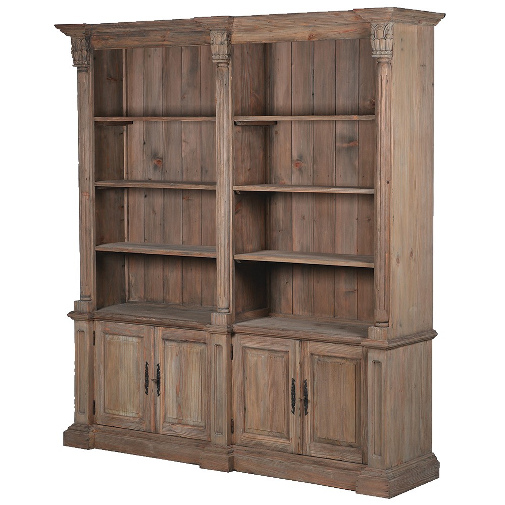 Colonial Reclaimed 4 Door Bookcase