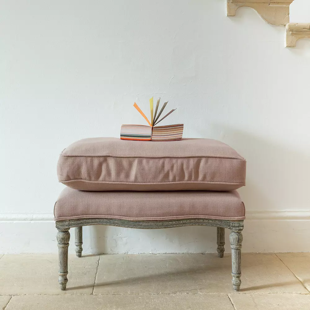 Tilda Footstool in Powder Pink