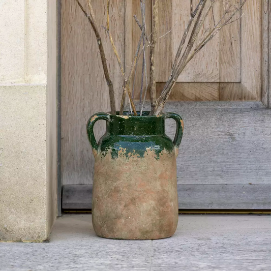 Terracotta Vase - Green