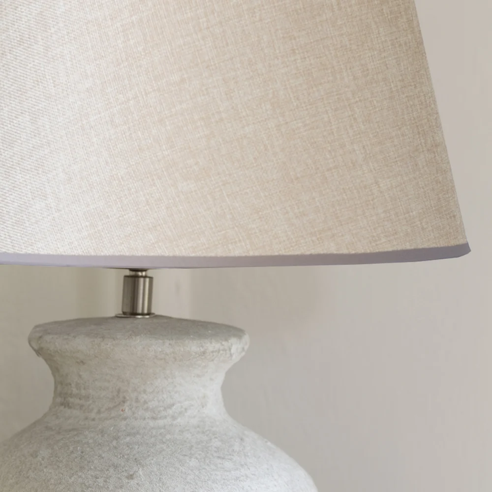 Bella Stoneware Lamp With Cream Shade