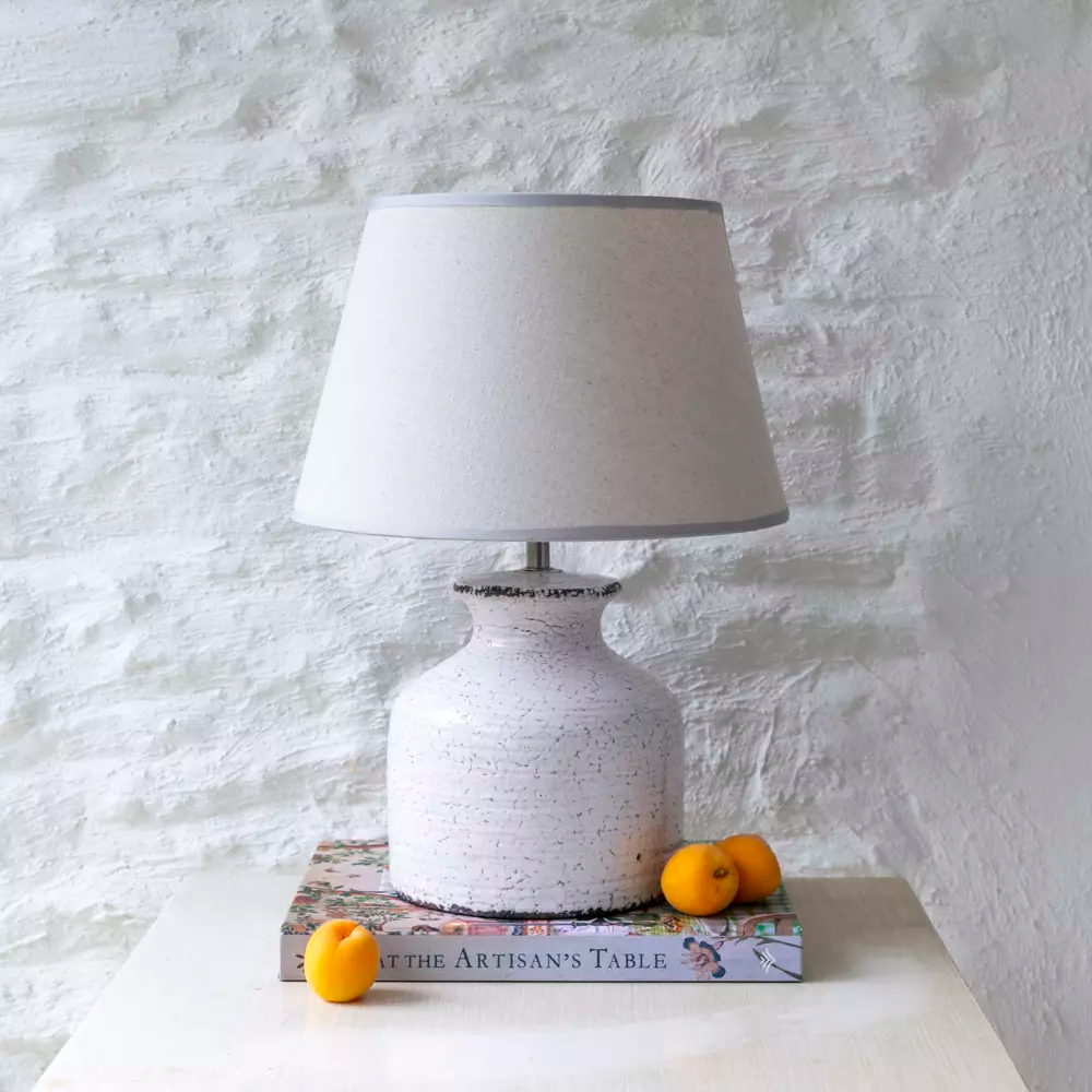 Nico Ceramic Lamp With Cream Shade