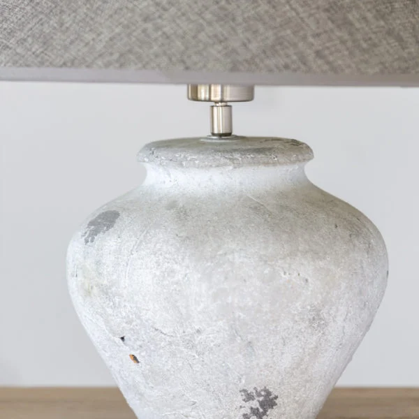 Fabio Ceramic Lamp with Dark Grey Shade