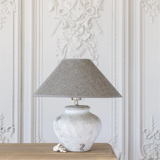 Fabio Ceramic Lamp with Dark Grey Shade