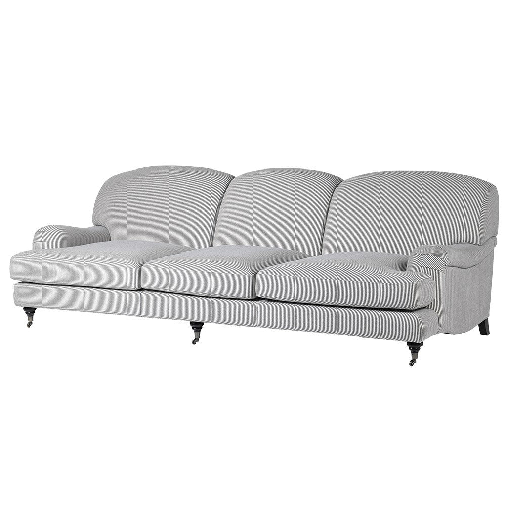 Long Island Blue Stripe 3 Seater Sofa