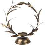 Laurel Leaf Golden Candleholder