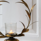Laurel Leaf Golden Candleholder